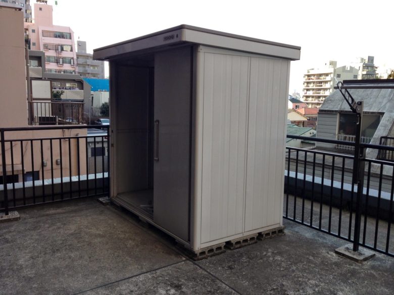 マンションの屋上に設置