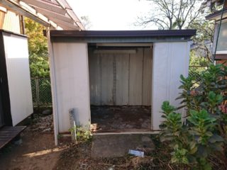 川崎市多摩区　伐根　物置解体工事