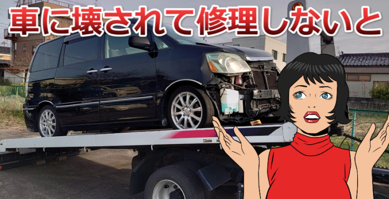 車に壊された