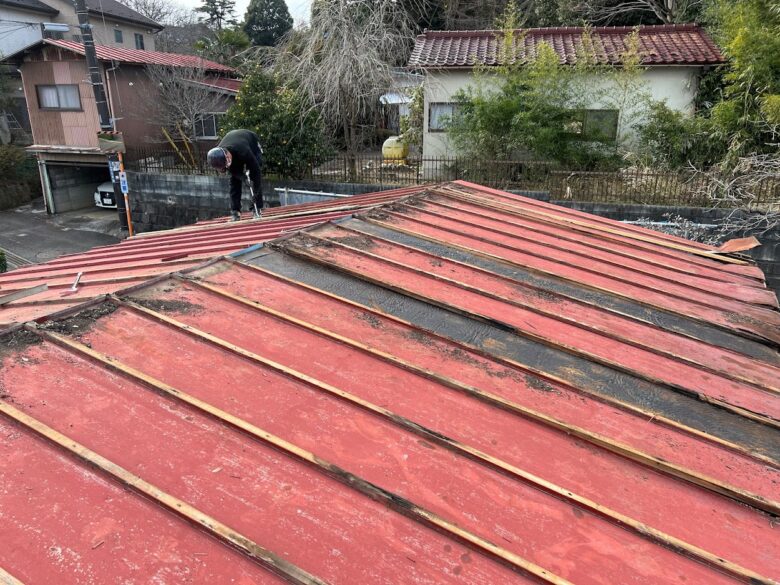 屋根の解体前